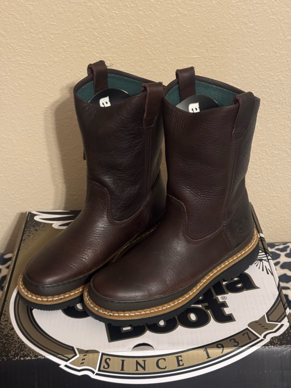 Georgia Boot Men's Brown Pull-On Work Boots